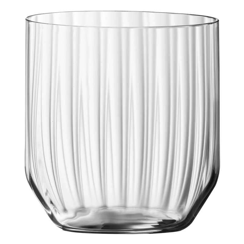 Linear Crystal Whiskey Tumblers, Set of 4