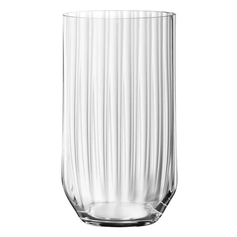 Linear Crystal Long Drink Glasses, Set of 4