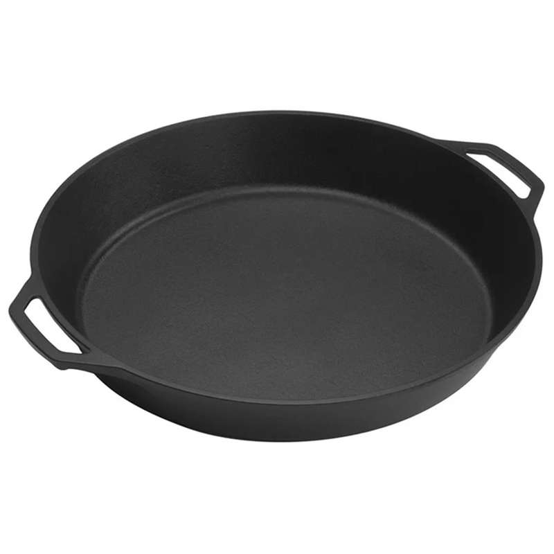 Yellowstone Seasoned Cast Iron Dual Handle Pan, 43cm