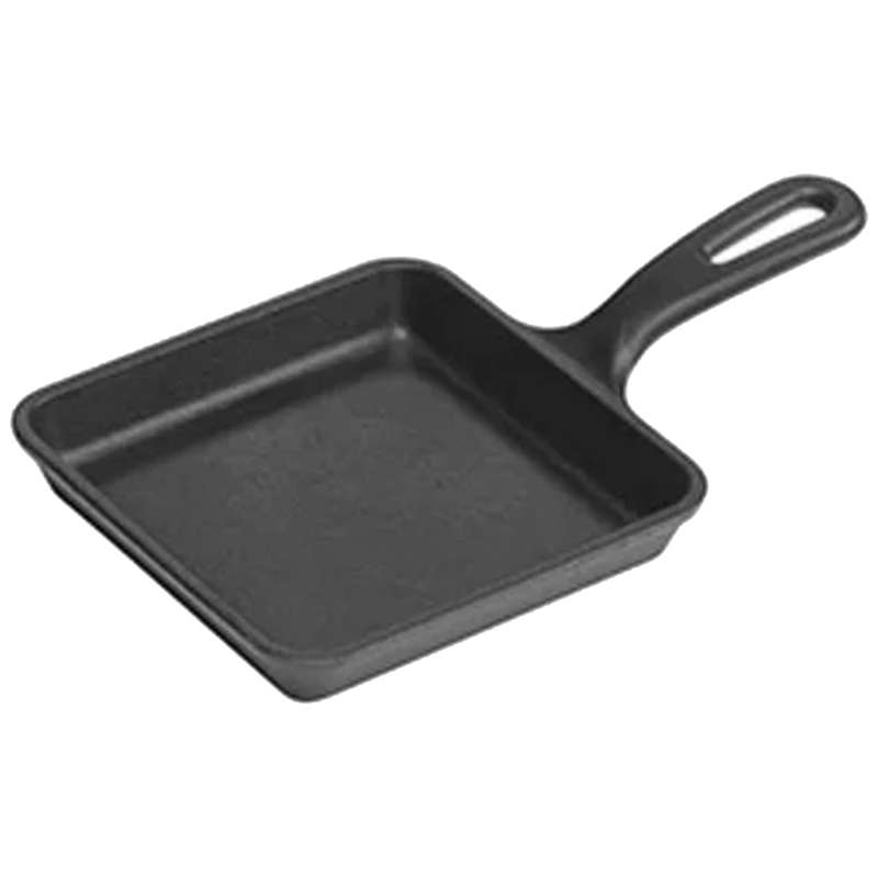 Seasoned Cast Iron Square Skillet, 14cm
