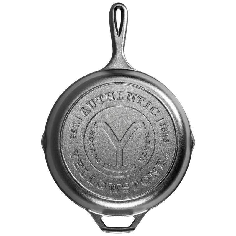 Yellowstone Seasoned Cast Iron Authentic Y Skillet, 26cm