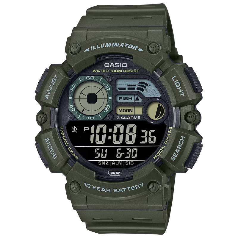 Standard Outgear Men's 100m Digital Fishing Wrist Watch, WS-1500H