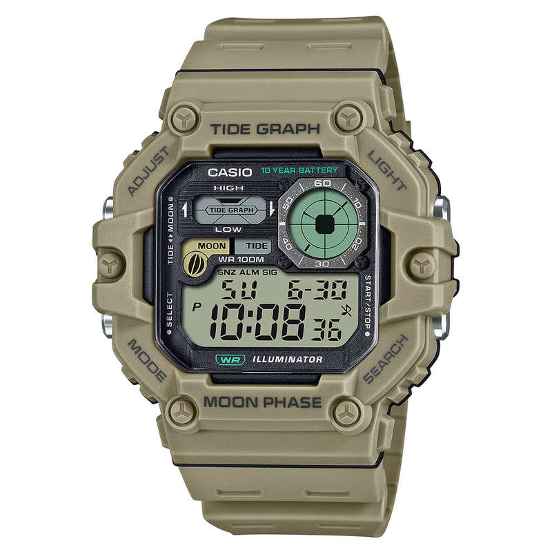 Standard Men's 100m Digital Tide Graph Wrist Watch, WS-1700H
