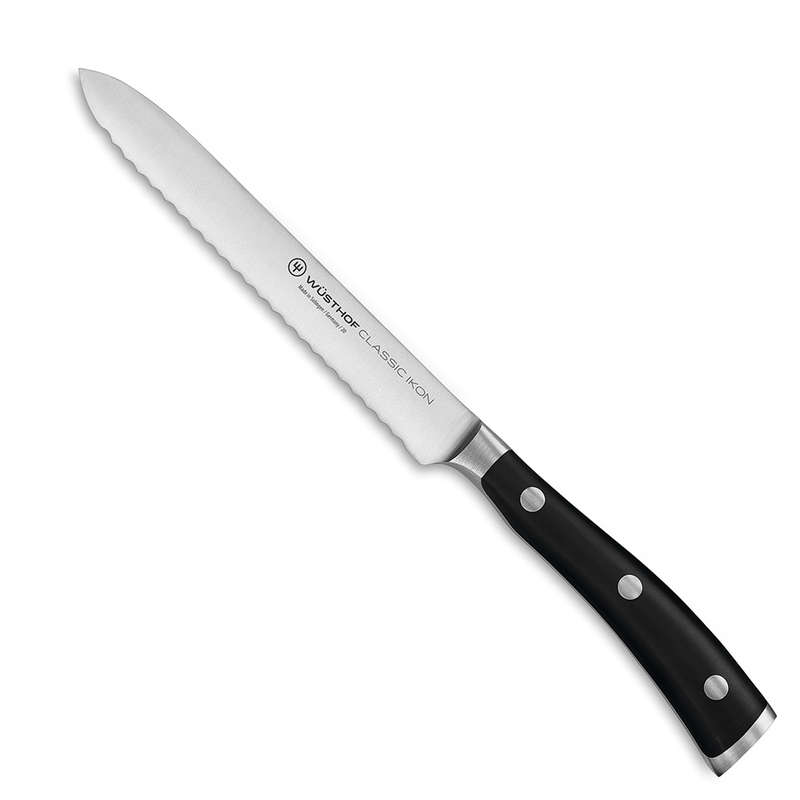Classic Ikon Serrated Utility Knife, 14cm