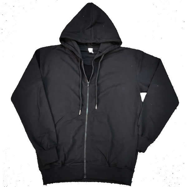Zipped Hoodie - Black