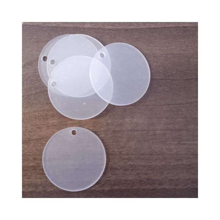 Acrylic Keyring Round Clear