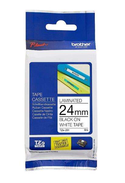 Compatible Brother TZ-251 Black On White Label Tape Cartridge 24mm