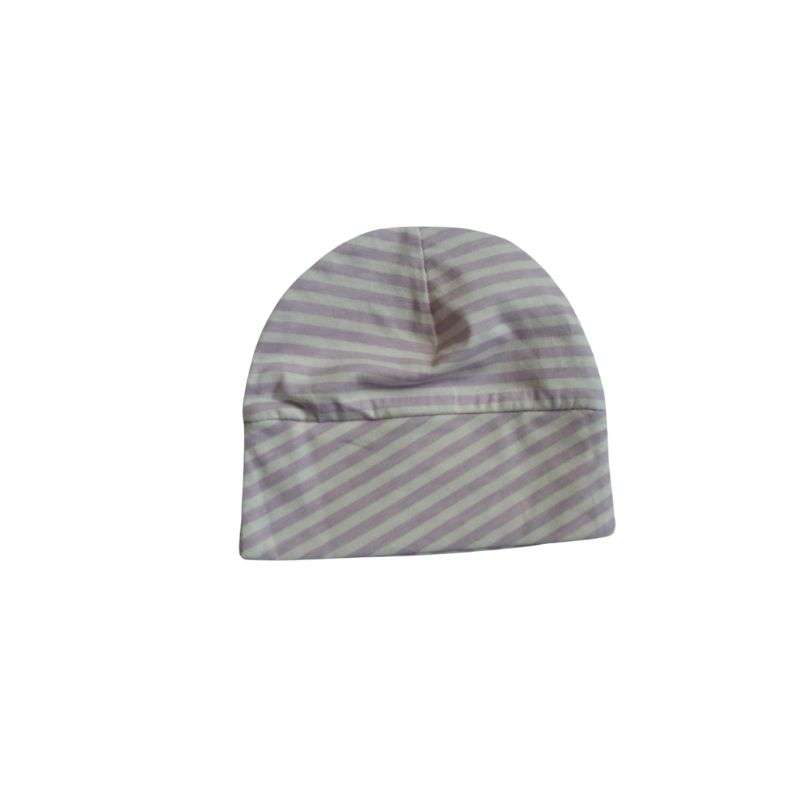 Baby Beanie Purple stripe