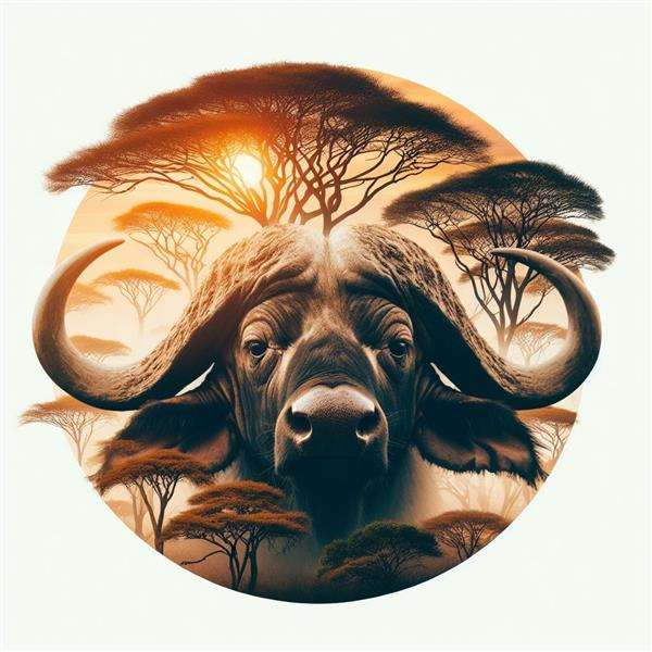 DTF Pre-Prints - African 07 - Buffulo