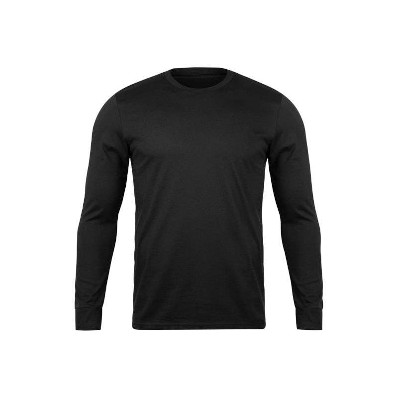 160gram Cotton Long Sleeve - Black - Hopper