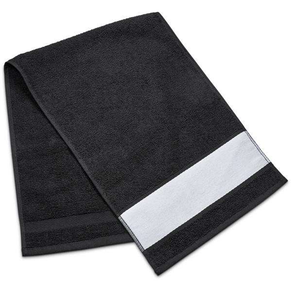Towel - Cotton - Black with sublimation strip