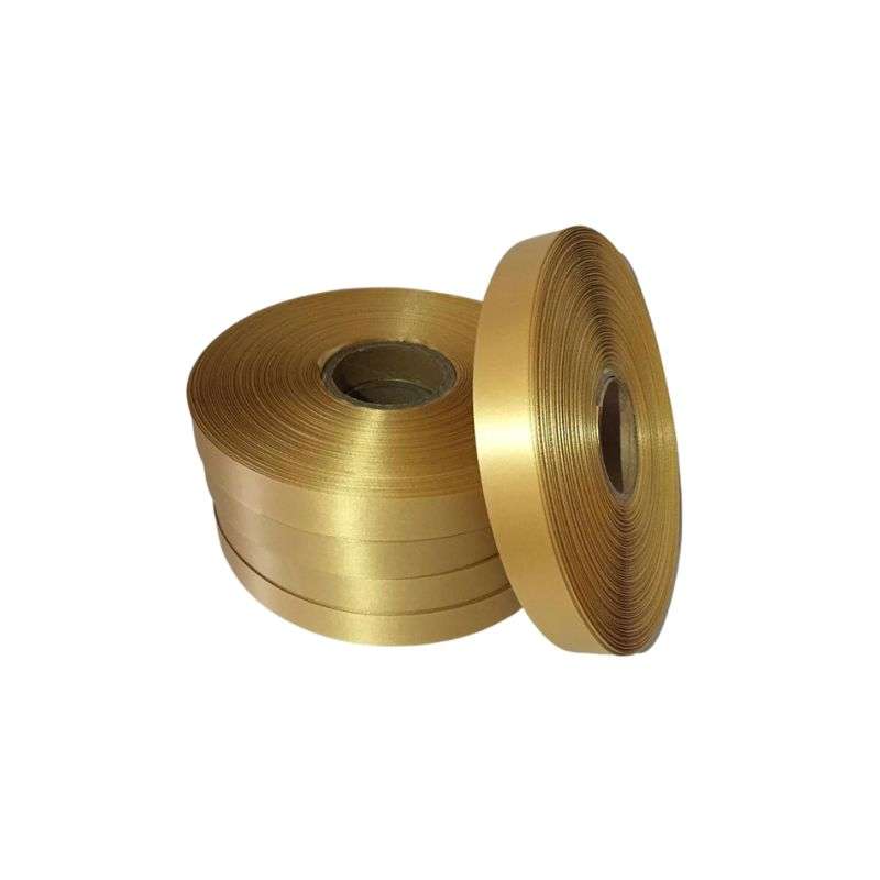 Antique Gold Satin Ribbon 25mm x 100m