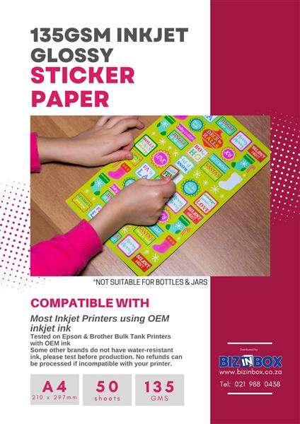 Sticker Paper - 135gr - Gloss