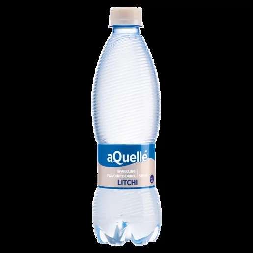 aQuellé Litchi Flavoured Sparkling Water 500ml Bottle