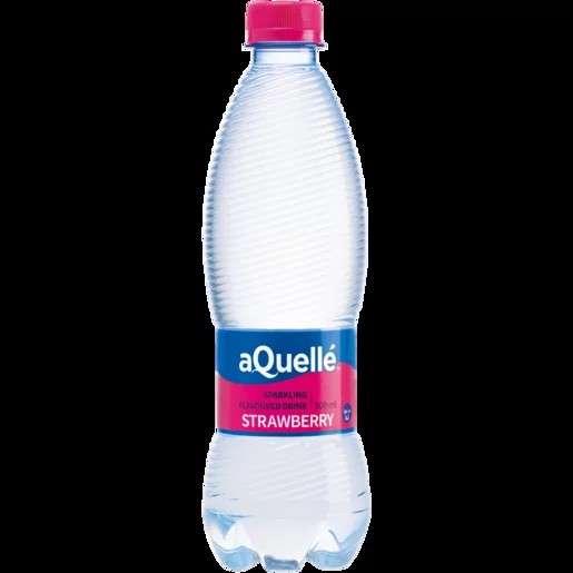 aQuellé Strawberry Flavoured Sparkling Water 500ml Bottle