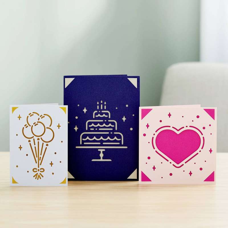 Cricut Insert Cards Rainbow R10 Card set Red, Blue, Green
