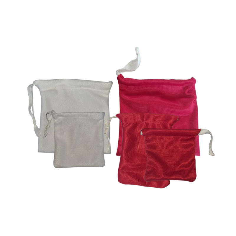 Gift Bag - Triacetate - Drawstring - 10x10cm Red