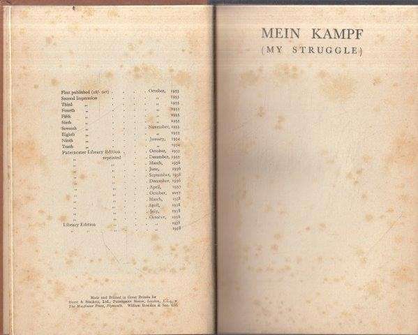 Mein Kampf (My Struggle) - Hitler, Adolf 0.50kg