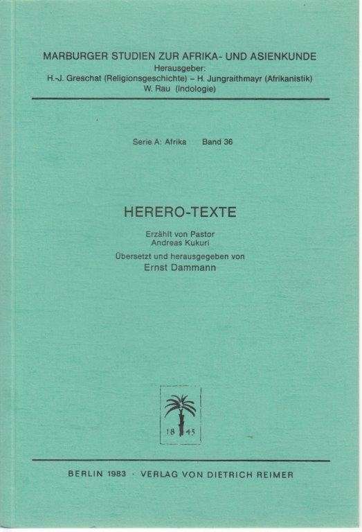 Herero-Texte (Serie A Band 36) - Dammann, Ernst & Kukuri, Andreas