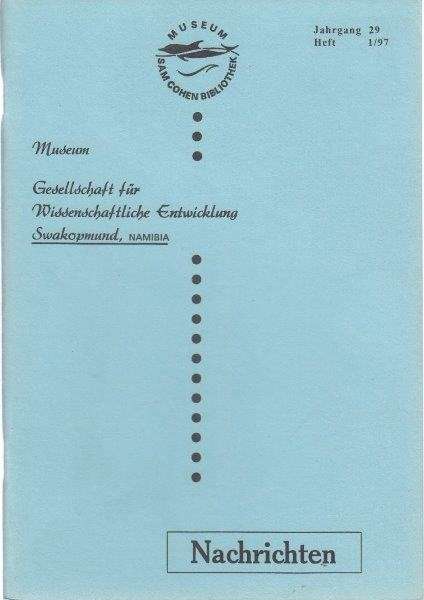 Nachrichten Jahrgang 29 Heft 1/97 - Museum Sam Cohen Bibliothek