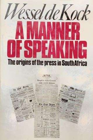 A Manner of Speaking - de Kock, Wessel