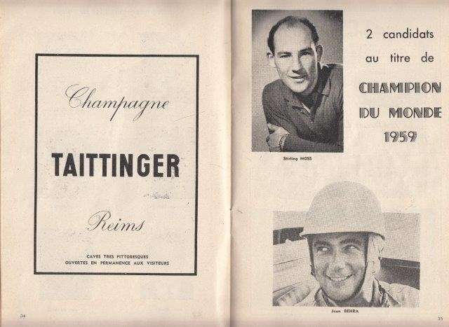 Grand Prix d'Europe Reims 5 juillet 1959 Racing Programme - Grand Prix