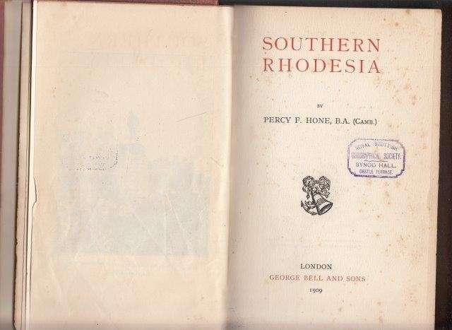 Southern Rhodesia - Hone, Percy Frederick
