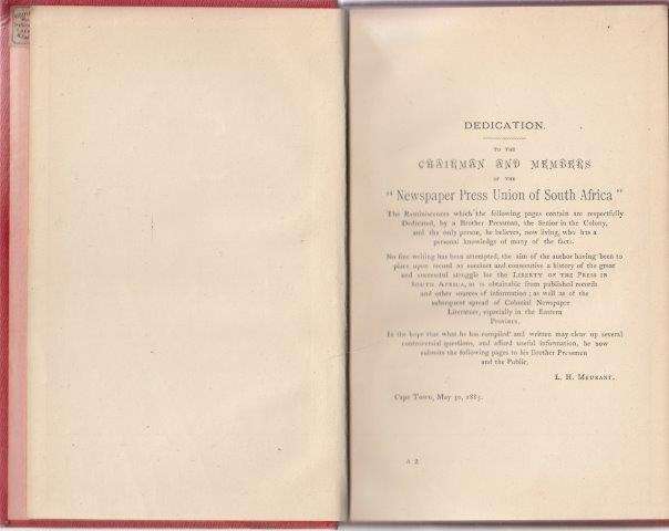 Sixty Years Ago, or, Reminiscences of the Struggle for the Freedom of the Press - Meurant, L. H.