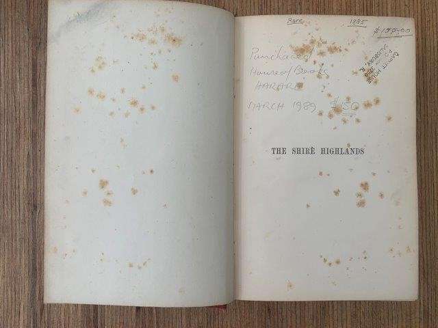 The Shire Highlands (East Central Africa) As Colony and Mission (1885 First Edition Hardcover)