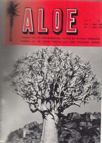 Aloe - Journal of the South African Aloe and Succulent Society. Vol. 7 Nos. 1-4