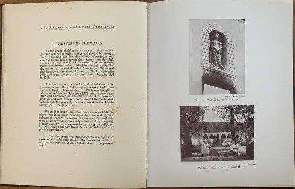 The Restoration of Groot Constantia - Kendell, F. K.