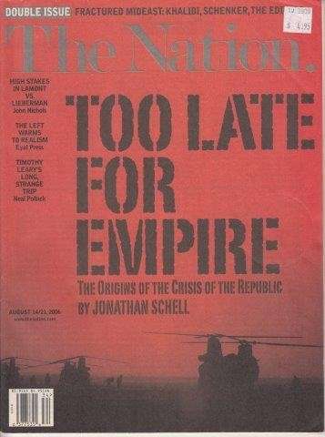 The Nation Volume 283, Number 5 Double Issue August 14/21, 2006