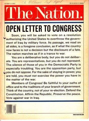 The Nation Volume 275, Number 12 October 14, 2002