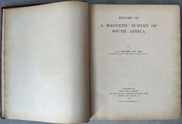 A Report of a Magnetic Survey of South Africa - Beattie, J. C.