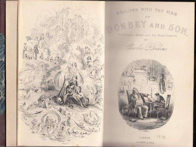 Dombey & Sons (1890 leather bound) - Dickens, Charles