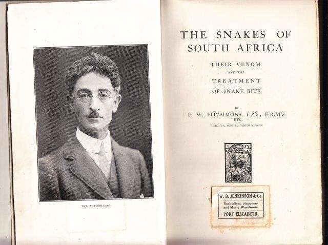 The Snakes of South Africa (leather bound 1919 copy) - Fitzsimons, F. W.