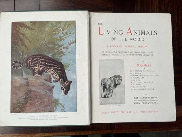 The Living Animals of the World Vol. I Mammals & Vol. II - Selous, Cornish