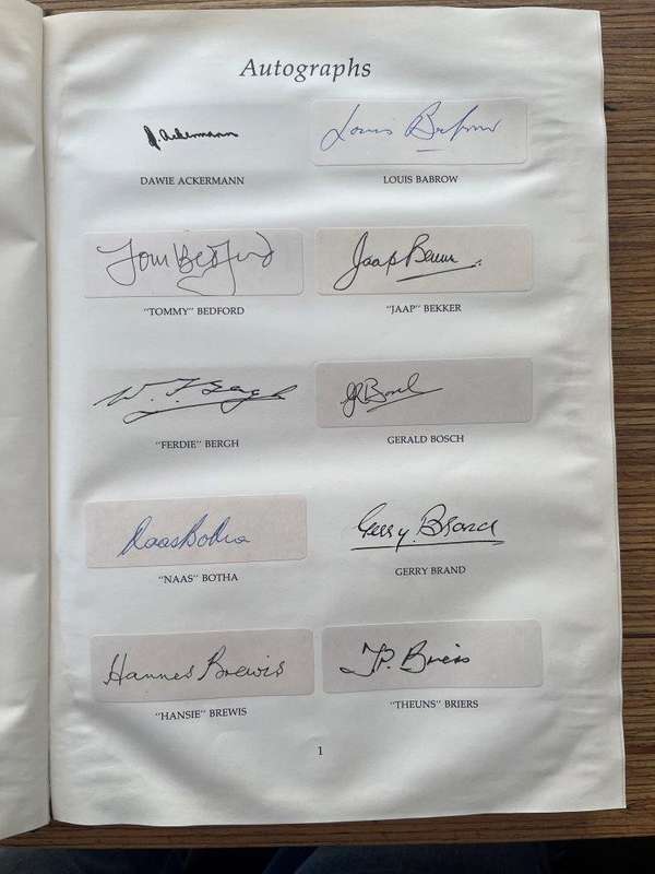 Doc Craven`s Tribute -- The Legends of Springbok Rugby 1889-1989 (Limited signed leather edition)