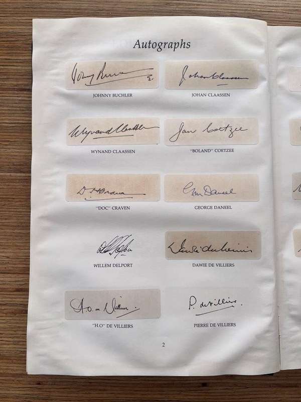 Doc Craven`s Tribute -- The Legends of Springbok Rugby 1889-1989 (Limited signed leather edition)
