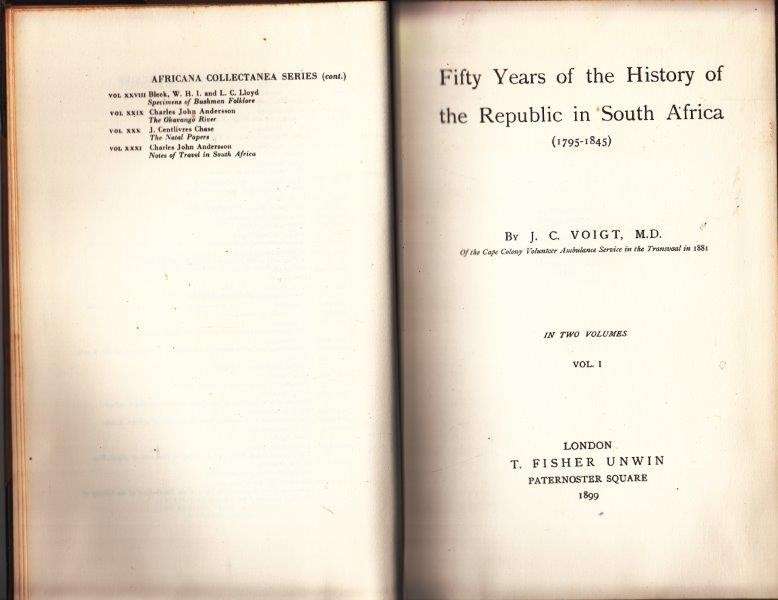 Fifty Years of the History of the Republic in South Africa 1795-1845 (Africana Collectanea XXXII/XXX