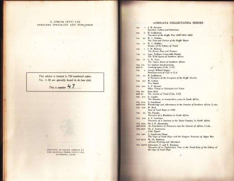 Fifty Years of the History of the Republic in South Africa 1795-1845 (Africana Collectanea XXXII/XXX