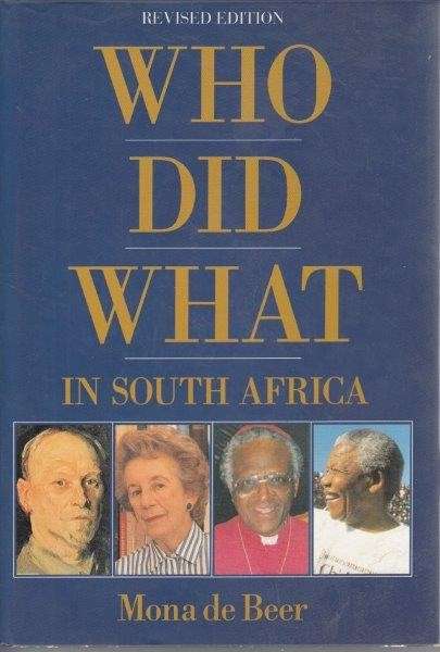Who Did What In South Africa (Hardcover) - De Beer, Mona