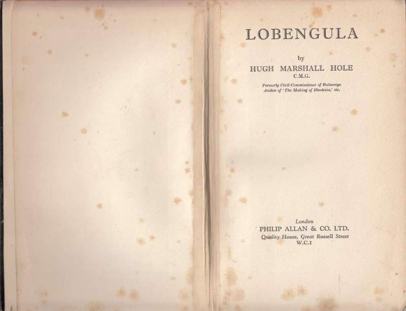 Lobengula (Hardcover, ex-library) - Hole, Hugh Marshall