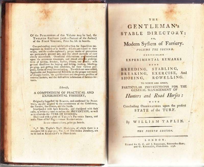 The Gentleman's Stable Directory, or, Modern System of Farriery Volume II - Taplin, William