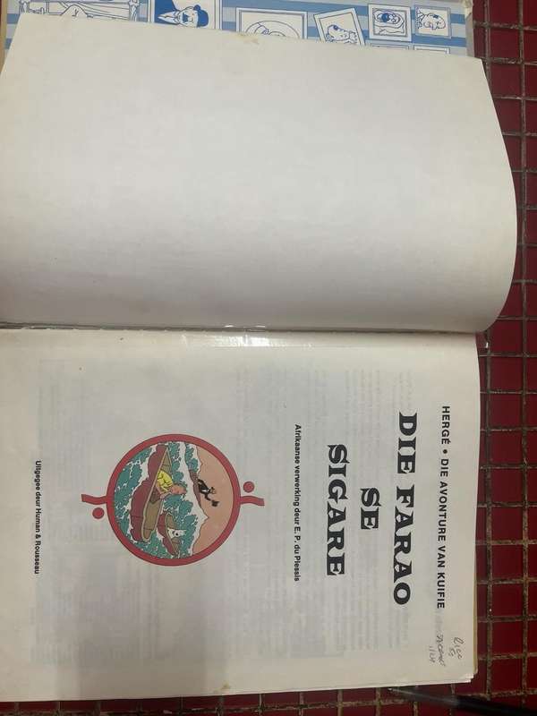 Die Avonture van Kuifie. Die Sigare van die Farao - Herge