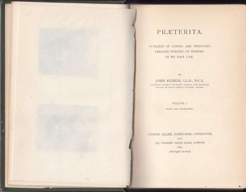 Praeterita 3 Vols - Ruskin, John