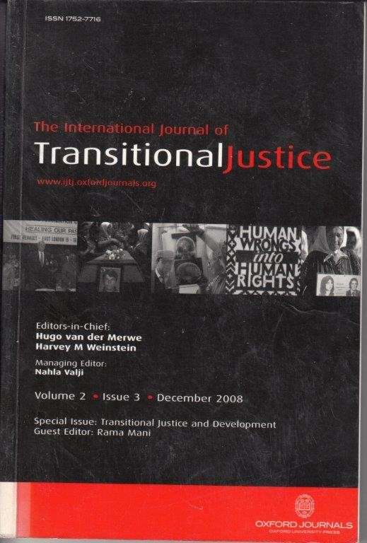 The International Journal Of Transitional Justice Volume 2 Issue 3 December 2008