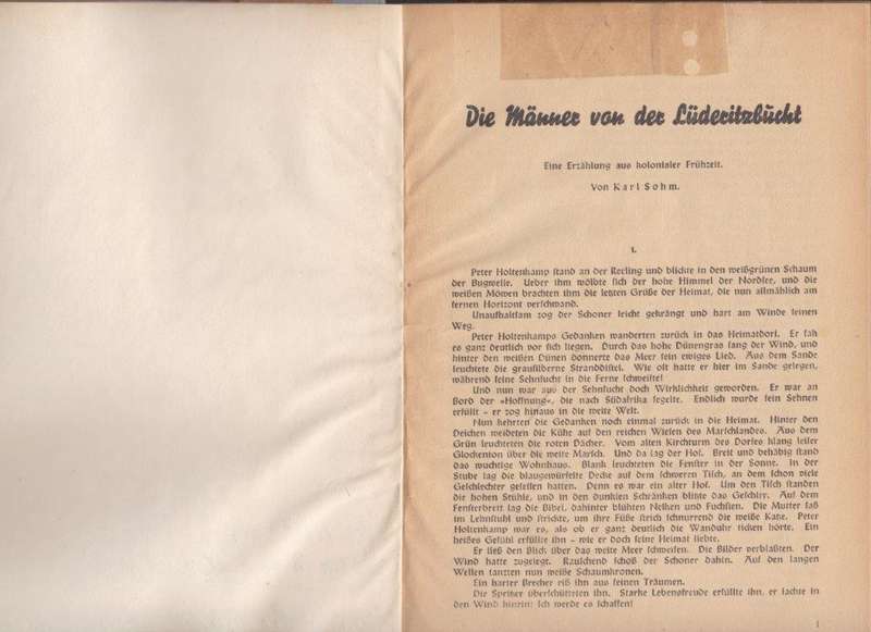 Die Manner von der Luderitzbucht (Abenteuer aus Aller Welt Band 4) - Sohm, Karl