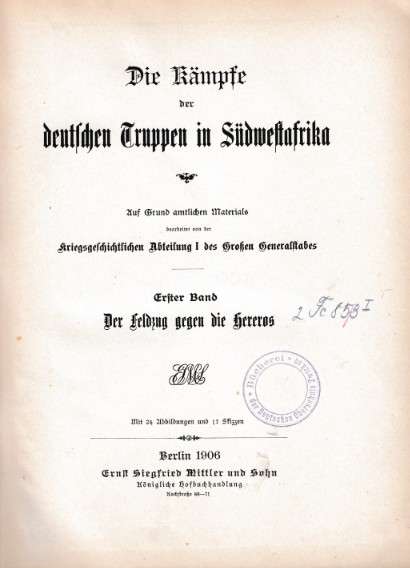 Die Kampfe der deutschen Truppen in Sudwestafrika (Hardcover) - Generalstab
