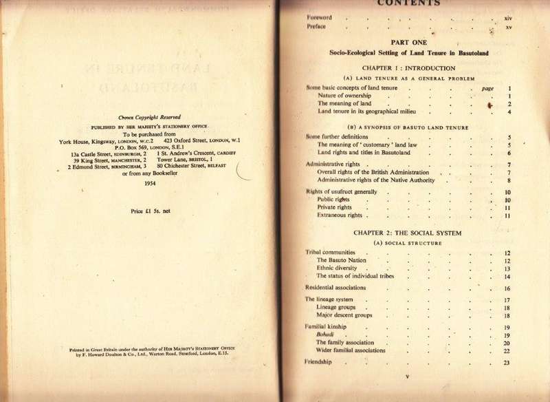 Land Tenure in Basutoland (Hardcover) - Sheddick, Vernon